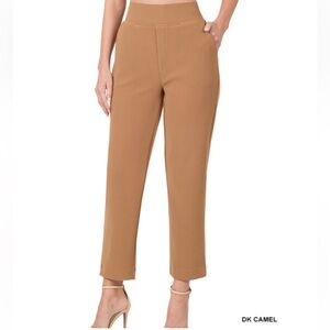 Zenana Outfitters DK Camel Straight-Leg Pull-On Pants